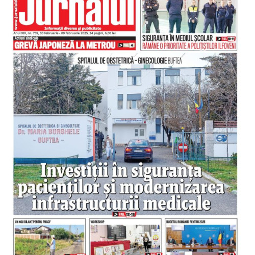 A apărut numărul 739 al Jurnalului de Ilfov