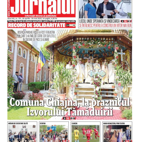 Astăzi a fost publicat numărul 751 al Jurnalului de Ilfov