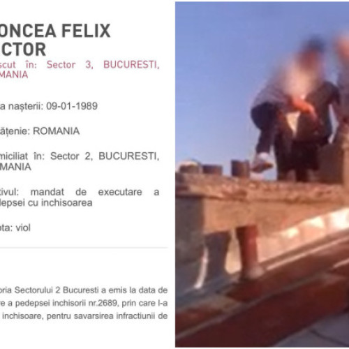 Bărbat dat în urmărire națională, prins pe acoperișul unei clădiri din Capitală. Fusese condamnat la 8 ani de închisoare pentru viol